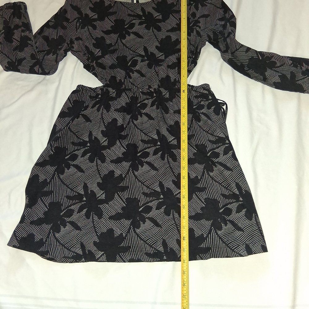 Universal Thread Black and Gray Long Sleeve Dress Women Size M - Picture 11 of 14